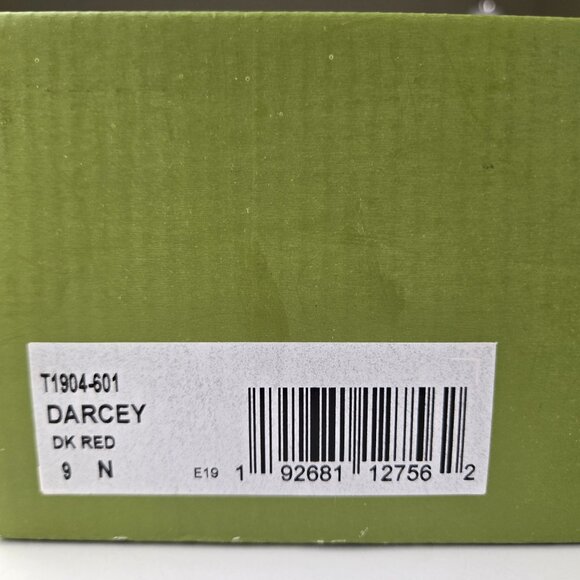 Trotters Darcey Dark Red Nubuck Comfy Ballerina Flat 9 Narrow Great Condition - Picture 12 of 12